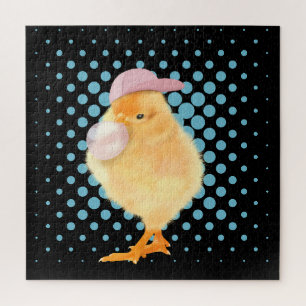 Niedlich Baby Chick Pink Bubblegum Puzzle