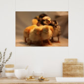 Niedlich Baby Chicks Poster (Küche)