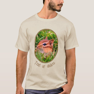 Niedlich Baby Chipmunk Peeking Wildlife T-Shirt