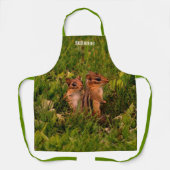 Niedlich Baby Chipmunks Tierkunst Personalisiert Schürze (Vorderseite)
