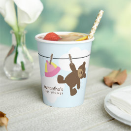 Niedlich Baby Clothesline Girl Babydusche Pappbecher