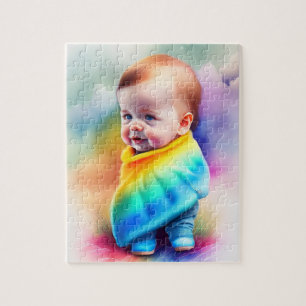 Niedlich Baby Colorary Rainbow Fantasy Watercolor Puzzle