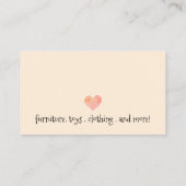 Niedlich Baby Crib Baby Boutique Visitenkarte (Rückseite)