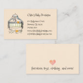 Niedlich Baby Crib Baby Boutique Visitenkarte (Vorne/Hinten)