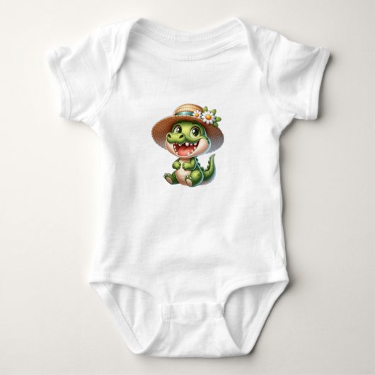 Niedlich Baby Crocodile Strampler (Vorderseite)