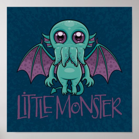 Niedlich Baby Cthulhu Klein Monster Poster (Vorne)