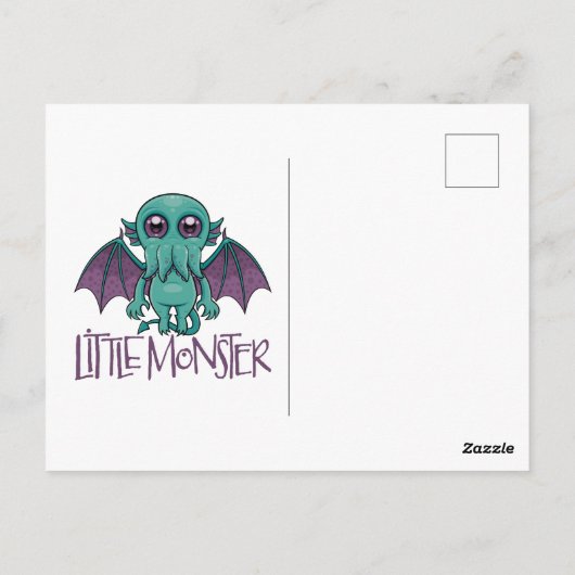 Niedlich Baby Cthulhu Klein Monster Postkarte (Rückseite)