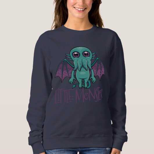 Niedlich Baby Cthulhu Klein Monster Sweatshirt (Vorderseite)