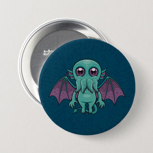 Niedlich Baby Cthulhu Monster Button (Vorne & Hinten)