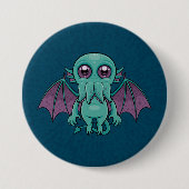 Niedlich Baby Cthulhu Monster Button (Vorderseite)