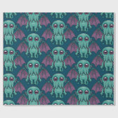 Niedlich Baby Cthulhu Monster Geschenkpapier (Flach)
