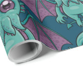 Niedlich Baby Cthulhu Monster Geschenkpapier (Rolleneckpunkt)