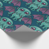Niedlich Baby Cthulhu Monster Geschenkpapier (Ecke)