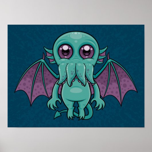 Niedlich Baby Cthulhu Monster Poster (Vorne)