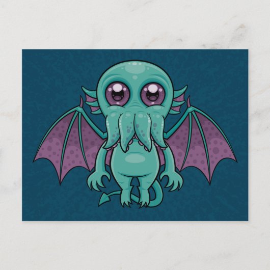 Niedlich Baby Cthulhu Monster Postkarte (Vorderseite)