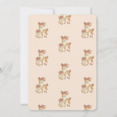 Niedlich Baby Deer Blume Kinderdusche Einladung (Rückseite)