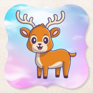 Niedlich Baby Deer Cartoon-23501 Untersetzer