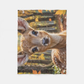 Niedlich Baby Deer Fawn Fleecedecke (Vorderseite)