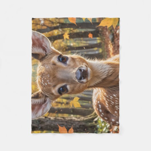 Niedlich Baby Deer Fawn Fleecedecke (Vorderseite)