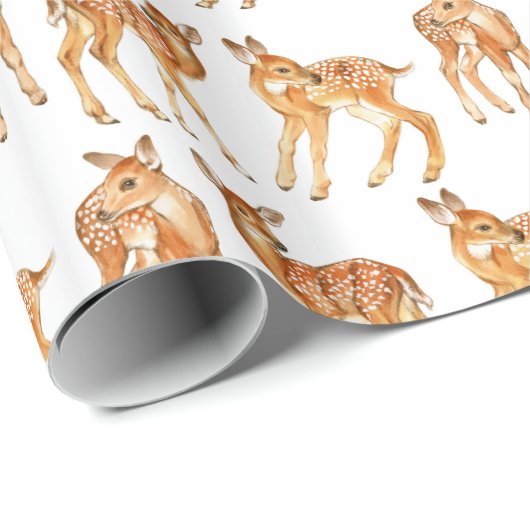 Niedlich Baby Deer Geschenkpapier (Rolleneckpunkt)