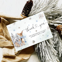 Niedlich Baby Deer Winter Baby Dusche Vielen Dank