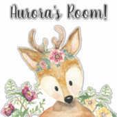 Niedlich Baby Deh Watercolor Boho Kinderzimmer Nam Aufkleber (Vorderseite)