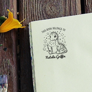 Niedlich Baby Dino Buchzeichen Gummistempel