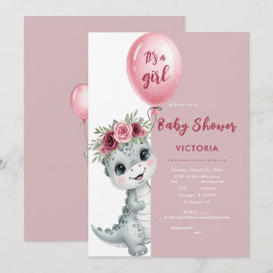 Niedlich Baby Dino Flat Einladung