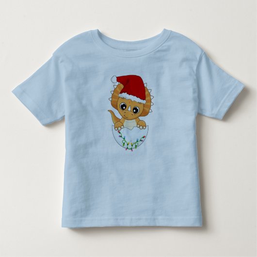 Niedlich Baby Dino Weihnachten Kleinkind T-shirt (Vorderseite)