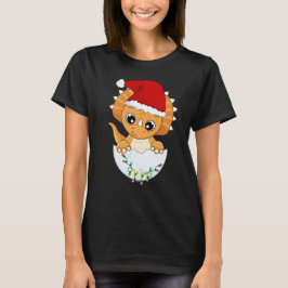 Niedlich Baby Dino Weihnachten T-Shirt