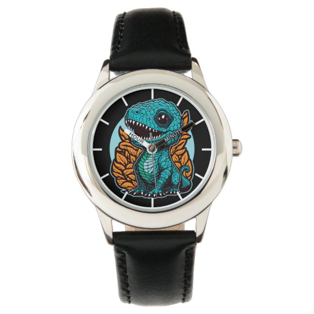 Niedlich Baby Dinosaur Armbanduhr (Vorderseite)