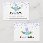 *~* Niedlich Baby Dinosaur Babydusche Windelwanne Begleitkarte (Vorne/Hinten)