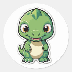Niedlich Baby Dinosaur Cartoon Sticker
