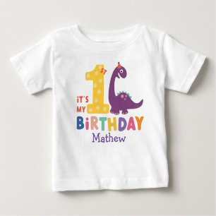 Niedlich Baby Dinosaur Es ist mein 1. Geburtstag Baby T-shirt