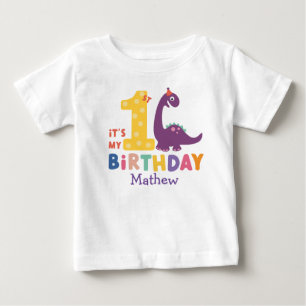 Niedlich Baby Dinosaur Es ist mein 1. Geburtstag T-shirt