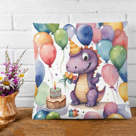 Niedlich Baby Dinosaur Geburtstag Kissen
