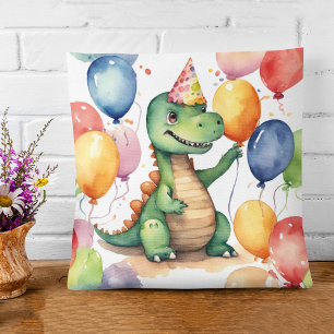 Niedlich Baby Dinosaur Geburtstag Kissen