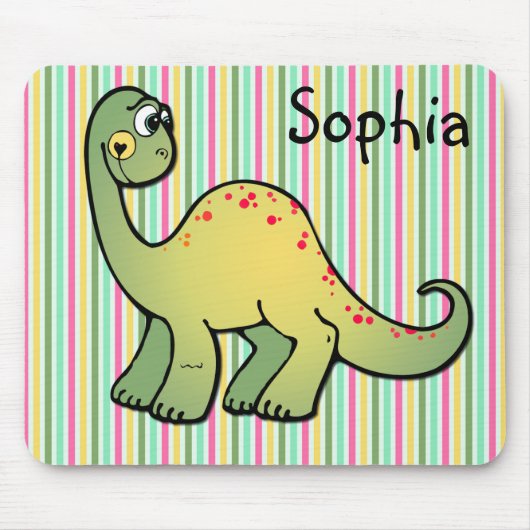 Niedlich Baby Dinosaur Mousepad für ein Mädchen (Vorne)