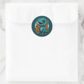 Niedlich Baby Dinosaur Runder Aufkleber (Tasche)