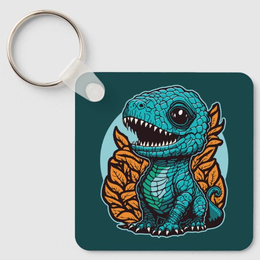 Niedlich Baby Dinosaur Schlüsselanhänger (Vorderseite)