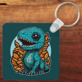 Niedlich Baby Dinosaur Schlüsselanhänger (Rückseite)