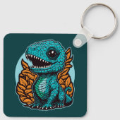 Niedlich Baby Dinosaur Schlüsselanhänger (Rückseite)