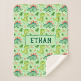 Niedlich Baby Dinosaur T-Rex Stegosaurus Personali Sherpadecke