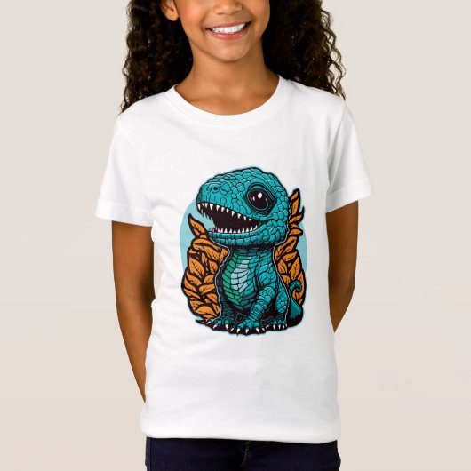 Niedlich Baby Dinosaur T-Shirt (Vorderseite)