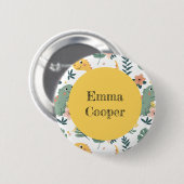 Niedlich Baby Dinosaurier Custom Kids' Button (Vorne & Hinten)