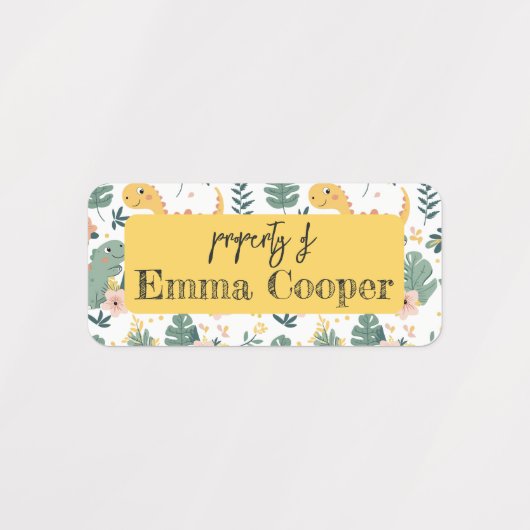 Niedlich Baby Dinosaurier Custom Kids' Etiketten (Design 1)