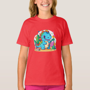 Niedlich Baby Dinosaurier Design T-Shirt