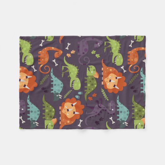 Niedlich Baby Dinosaurier Dino Boys Fleecedecke (Vorderseite (Horizontal))