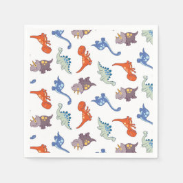 Niedlich Baby Dinosaurier Farbiges Boy Muster Prin Serviette