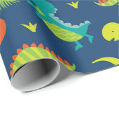 Niedlich Baby Dinosaurier Geschenkpapier (Rolleneckpunkt)